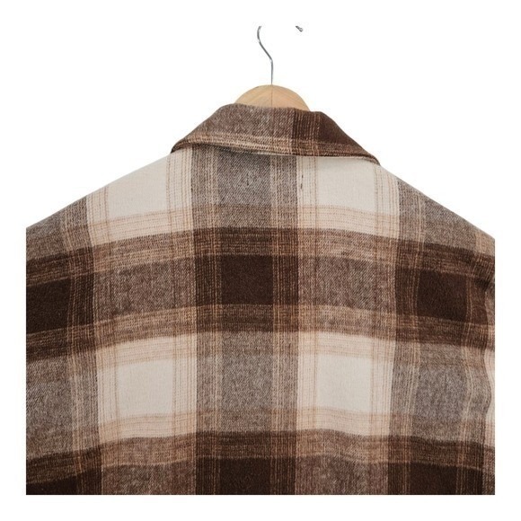 Banana‎ Republic Womens Wool Blend Flannel Shacket Boyfriend Oversized Plaid - Picture 7 of 14